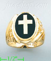 14K Gold Men's Onyx Ring