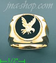 14K Gold Men's Onyx Ring