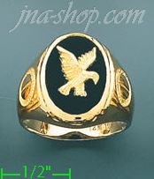 14K Gold Men's Onyx Ring