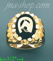 14K Gold Men's Onyx Ring