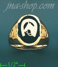 14K Gold Men's Onyx Ring