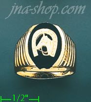 14K Gold Men's Onyx Ring