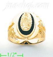 14K Gold Men's Onyx Ring