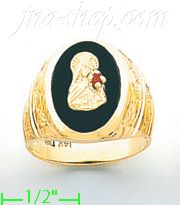 14K Gold Men's Onyx Ring