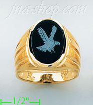 14K Gold Men's Picture Ring