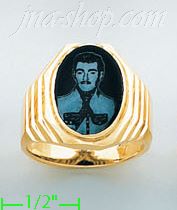 14K Gold Men's Picture Ring