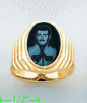 14K Gold Men's Picture Ring