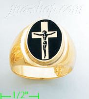 14K Gold Men's Picture Ring