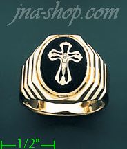 14K Gold Men's Picture Ring