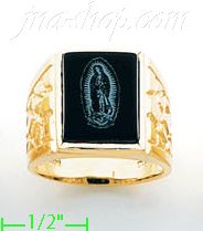 14K Gold Men's Picture Ring