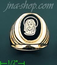 14K Gold Men's Picture Ring