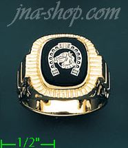 14K Gold Men's Picture Ring