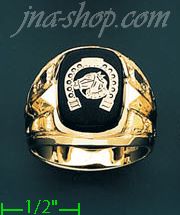 14K Gold Men's Picture Ring