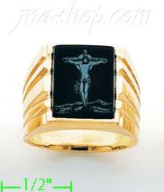 14K Gold Men's Picture Ring