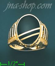 14K Gold Men's Color Stone Ring