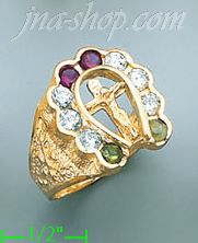 14K Gold CZ Ring