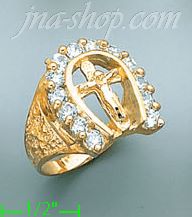 14K Gold CZ Ring