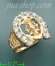 14K Gold CZ Ring