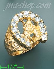 14K Gold CZ Ring