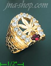 14K Gold CZ Ring