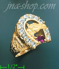 14K Gold CZ Ring