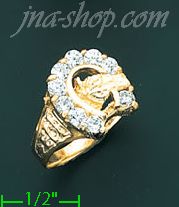 14K Gold CZ Ring