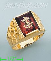 14K Gold Men's Picture Ring