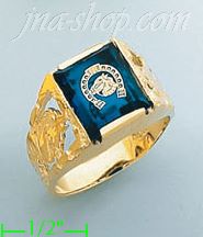 14K Gold Men's Picture Ring