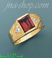 14K Gold Men's CZ Ring