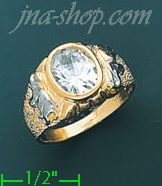 14K Gold Men's CZ Ring