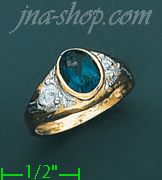 14K Gold Men's CZ Ring