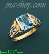 14K Gold Men's CZ Ring