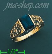 14K Gold Men's CZ Ring