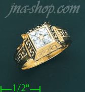 14K Gold Men's CZ Ring