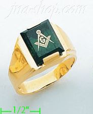 14K Gold Men's Picture Ring