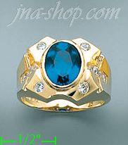 14K Gold Men's CZ Ring