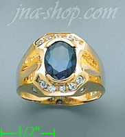 14K Gold Men's CZ Ring