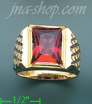 14K Gold Men's CZ Ring