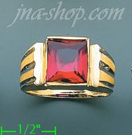 14K Gold Men's CZ Ring