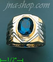 14K Gold Men's CZ Ring