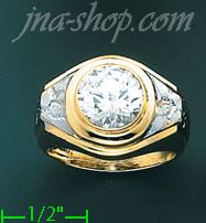 14K Gold Men's CZ Ring