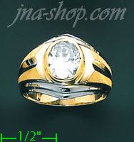 14K Gold Men's CZ Ring