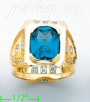 14K Gold Men's CZ Ring