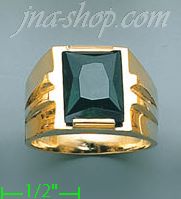 14K Gold Men's CZ Ring