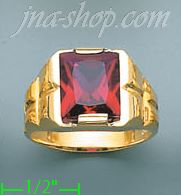 14K Gold Men's CZ Ring