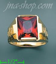 14K Gold Men's CZ Ring