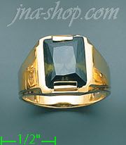 14K Gold Men's CZ Ring