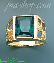 14K Gold Men's CZ Ring