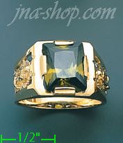 14K Gold Men's CZ Ring