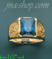 14K Gold Men's CZ Ring